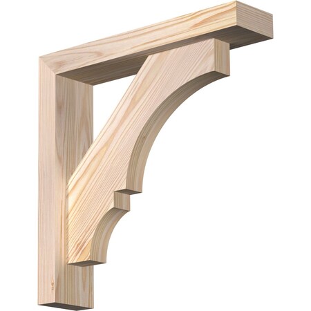 Ekena Millwork Balboa Block Smooth Bracket w/ Offset Brace, Douglas Fir, 3 1/2"W x 16"D x 16"H BKT0402X16X16BOA05SDF
